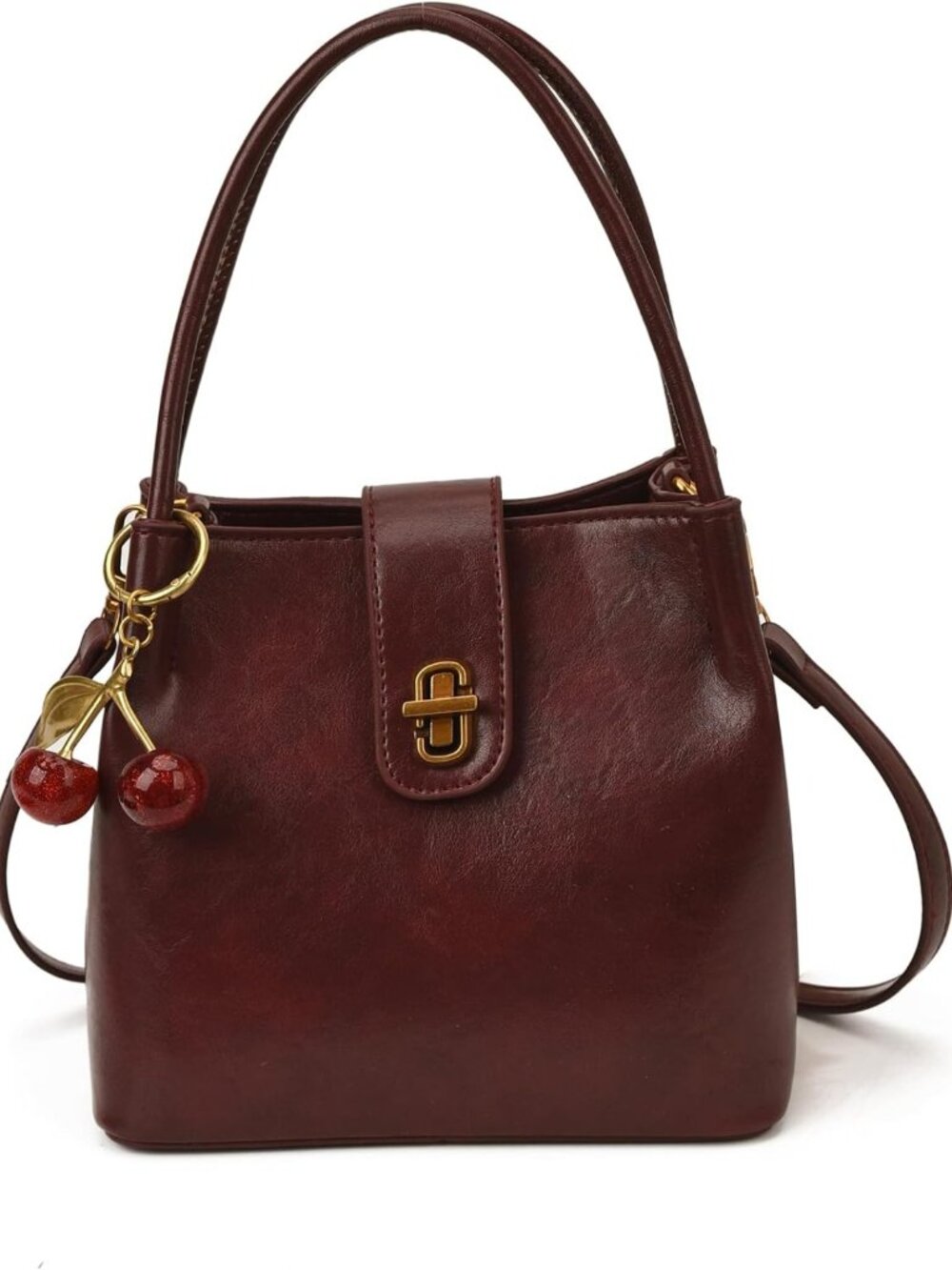 Stylish Small Vegan Leather Bucket Crossbody Purse for Women - Chic Tote Bag